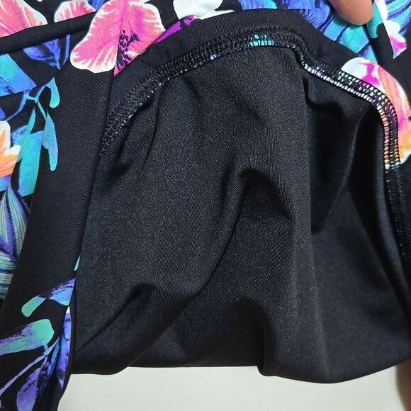 Lands End Women's Tankini Swim Top‎ Size 24W Floral Twist Front Underwire - Picture 7 of 16